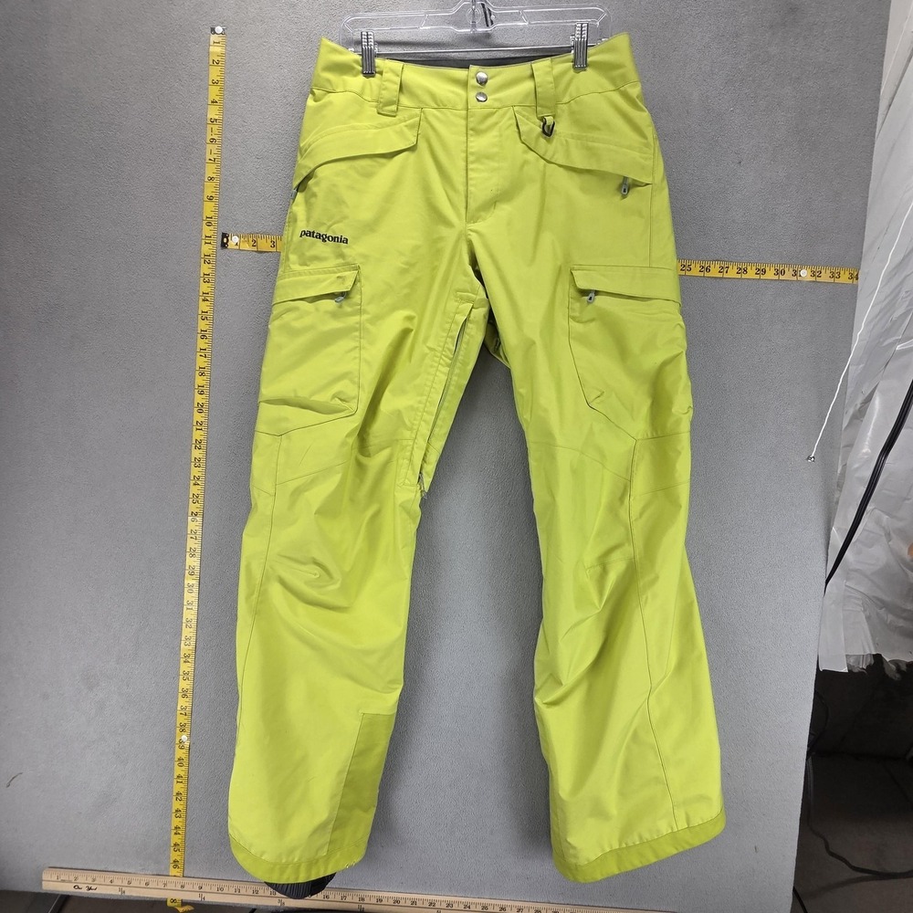 Patagonia Pants Mens S Yellow Snowshot Freeride Snow Ski Snowboard Recco‎ H2NO